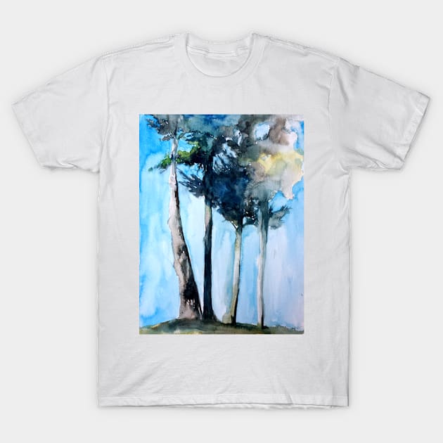 blue trees T-Shirt by HeohKim